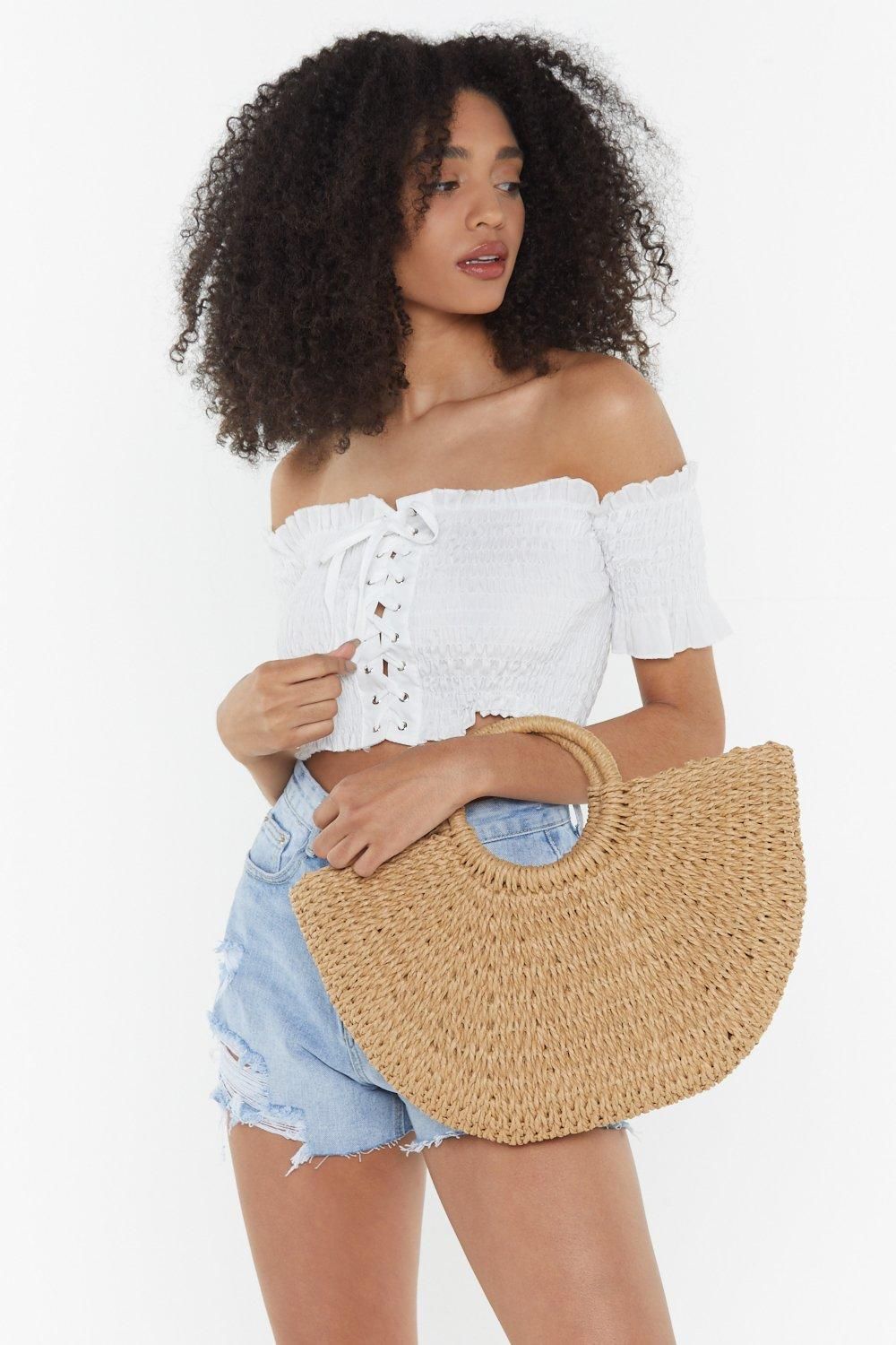 WANT It's in Day Bag Straw Circle Handle Bag | NastyGal (US & CA)