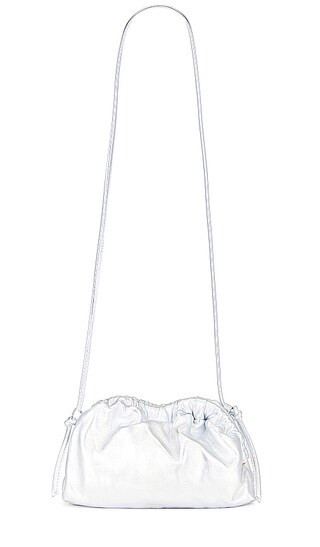 Mansur Gavriel Mini Cloud Clutch in Metallic Silver. | Revolve Clothing (Global)