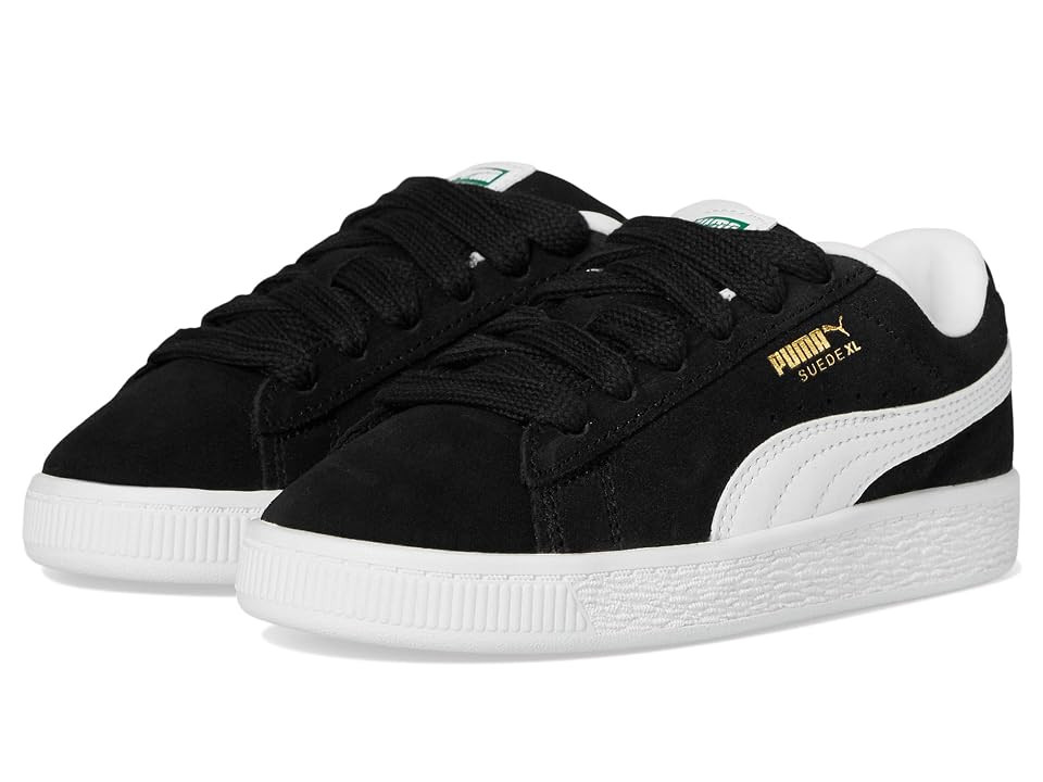 PUMA Kids Suede XL Sneaker (Little Kid) (Puma Black/Puma White) Kids Shoes | Zappos