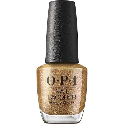 OPI Nail Lacquer, Opaque Shimmer Finish Metallic Gold Nail Polish, Up to 7 Days of Wear, Chip Res... | Amazon (US)