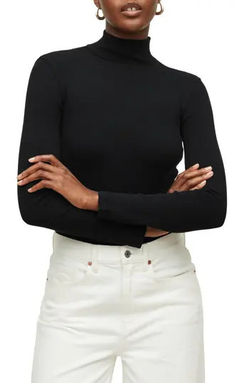AllSaints Raffi Roll Neck Long Sleeve Bodysuit in Black at Nordstrom Rack, Size 2 Us / 6 Uk | Nordstrom Rack