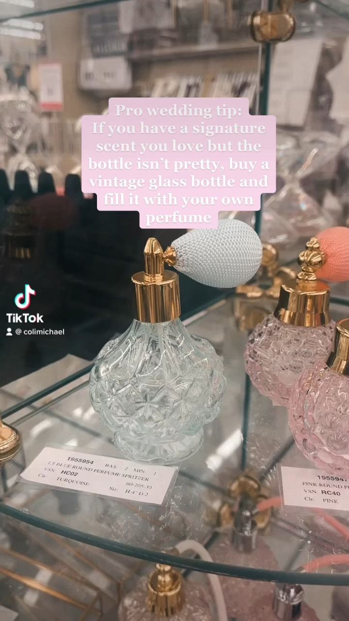 Vintage glass bottles for your signature scent on wedding day! 

#LTKbeauty #LTKwedding #LTKstyletip