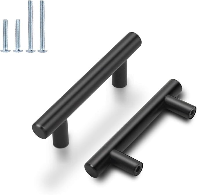 Probrico(5 Pack) 2-1/2 inch Center-to-Center Black Bar Cabinet Pull Modern Cabinet Hardware Kitch... | Amazon (US)