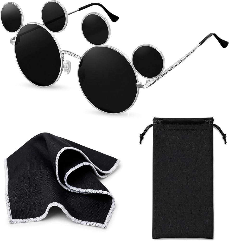 Polarized UV400 Mouse Ears Round Sunglasses - Unisex Fashion Eyewear for Teens & Adults | Amazon (US)