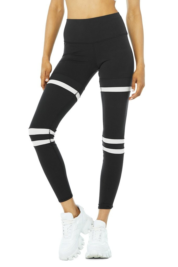 High-Waist Legit Legging - Black/Bone | Alo Yoga (US)