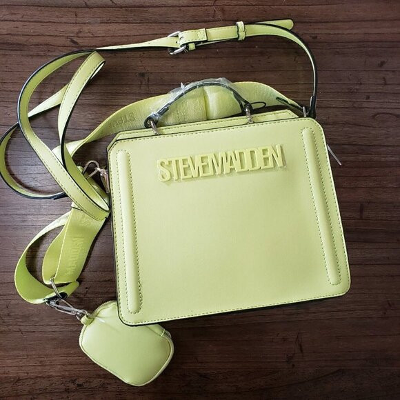 Steve Madden Bevelyn Lemon Satchel Crossbody with Coin/Airpod Case NWT | Poshmark