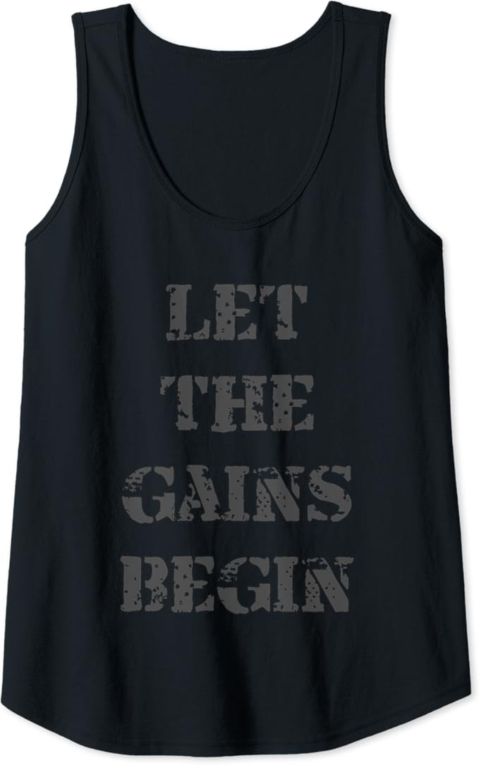 Let The Gains Begin Tank Top | Amazon (US)