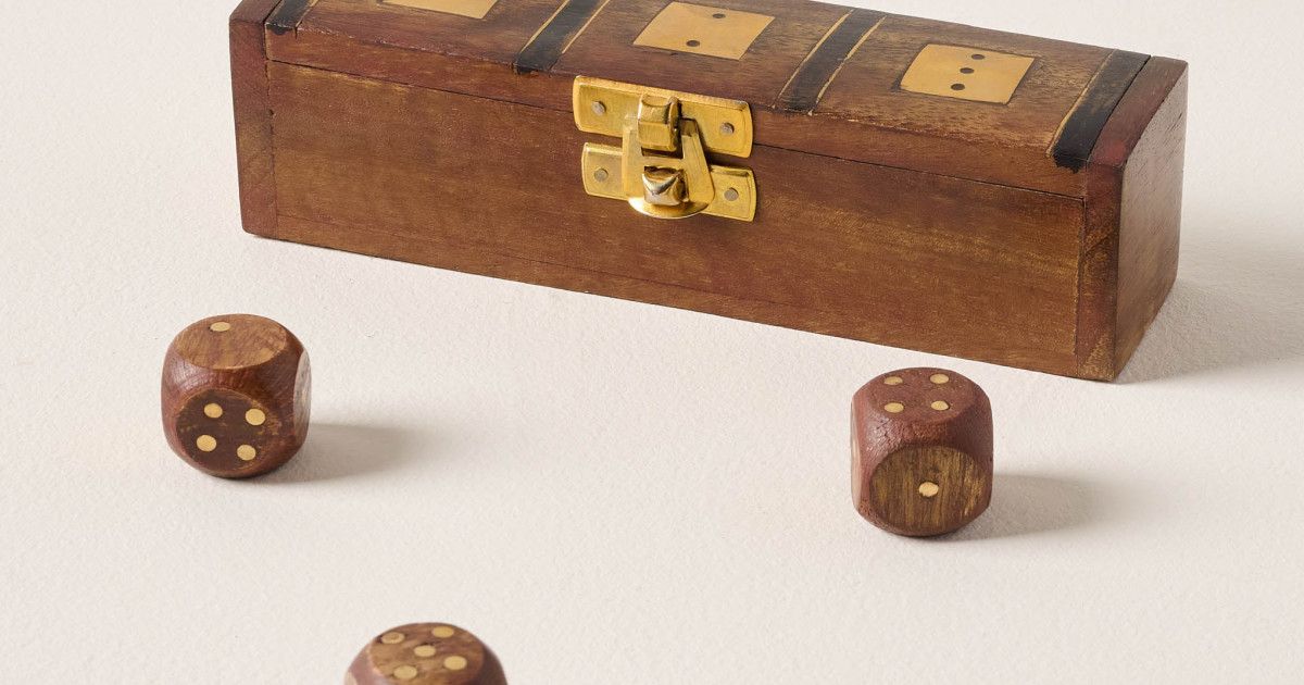 Gold Inlay Dice Case | Magnolia