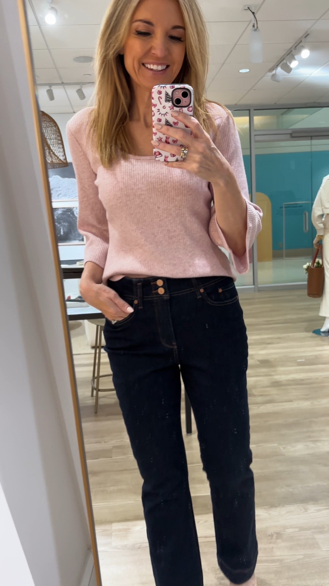 New from Jennie Garth for QVC ! It’s the sweetest, softest top with a subtle flare sleeve. Paired here with NYDJ’s Barbra Bootcut! I’m in the small top (I’d size down to the xs..this was the sample on hand!).
@NYDJ @QVC 

Petite and plus size available! 

#LTKootd