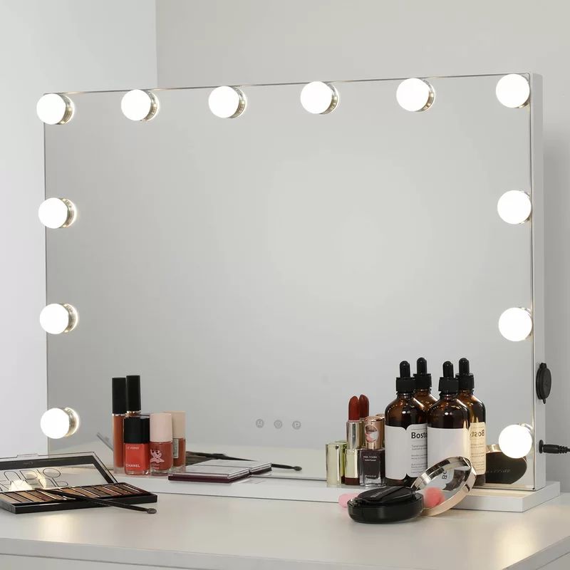 Sanora Beveled Frameless Lighted Bathroom / Vanity Mirror | Wayfair North America