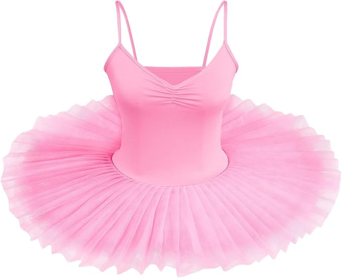 Ballet Leotard for Women Platter Tutu Swan Lake Ballerina Costume Dance Leotard Hard Organdy Panc... | Amazon (US)