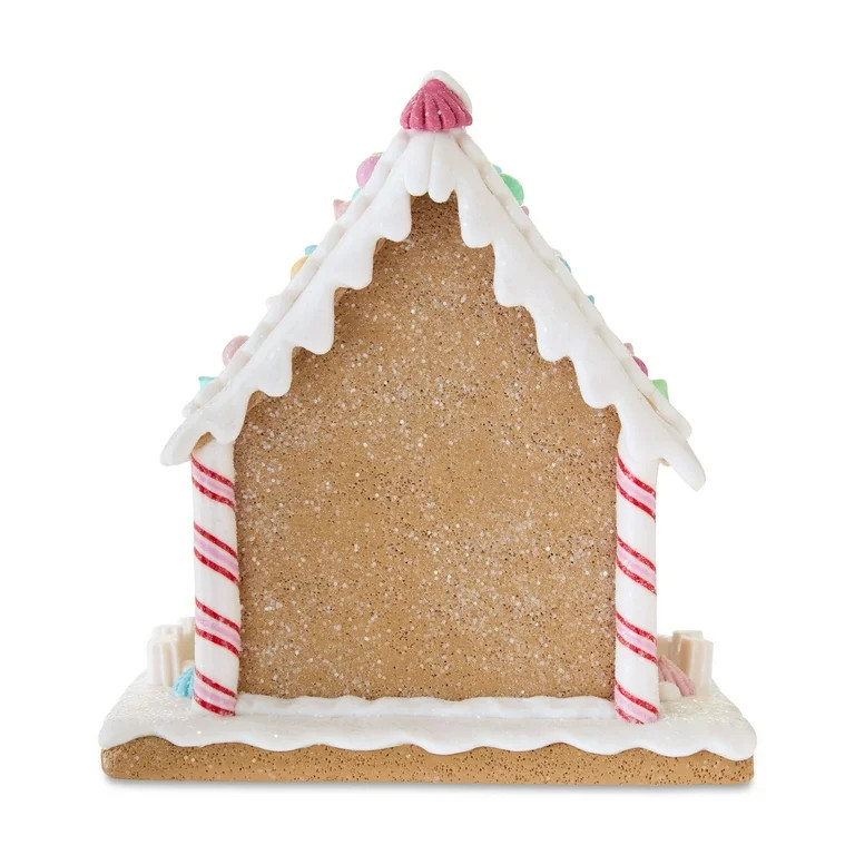 Christmas Village LED Multicolor Pastel Gingerbread House Decoration, 8", by Holiday Time | Walmart (US)