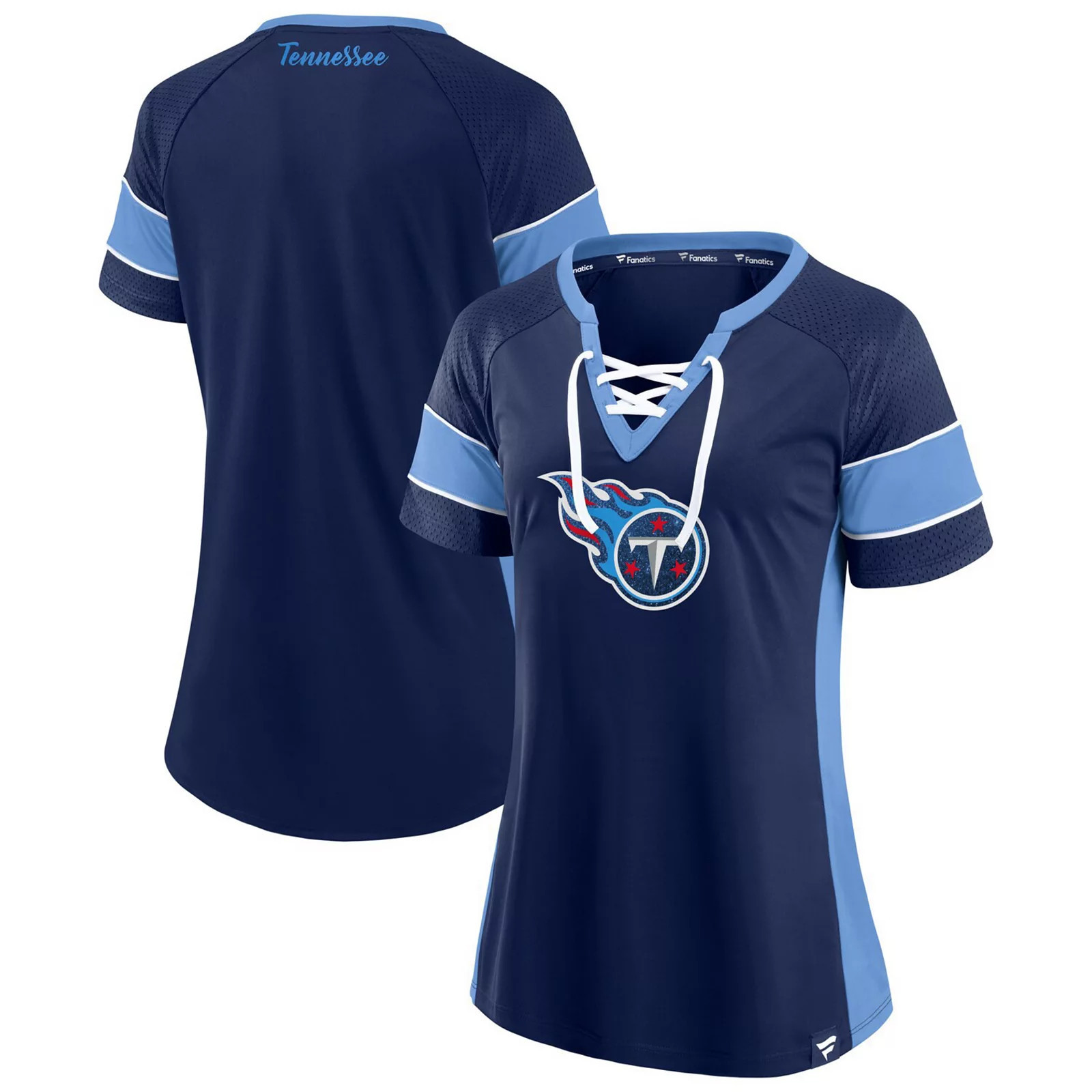 Women's Fanatics Navy Tennessee Titans Athena Lace-Up Top, Size: XS, Blue | Kohl's
