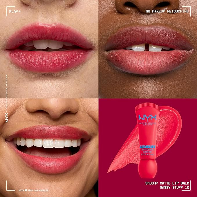 NYX PROFESSIONAL MAKEUP Smushy Matte Lip Balm, Tinted Lip Moisturizer with Soft, Matte Finish - S... | Amazon (US)