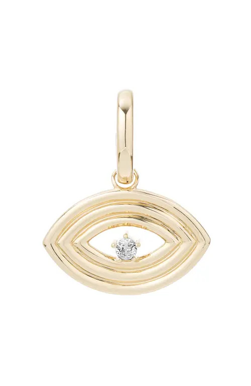 Adina Reyter Groovy Evil Eye Charm in Yellow Gold at Nordstrom | Nordstrom