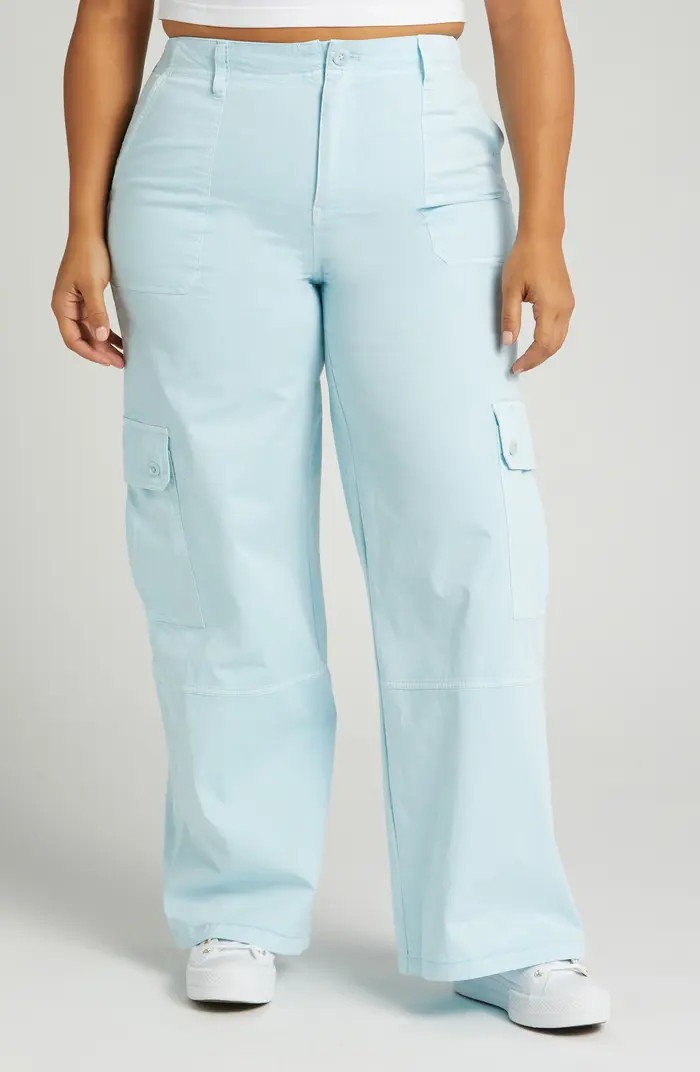 Twill Wide Leg Cargo Pants | Nordstrom