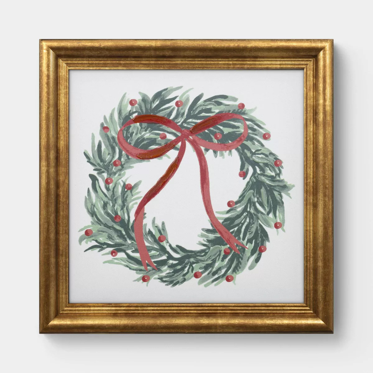 12"x12" Christmas Wreath Framed Wall Art - Threshold\u2122 | Target