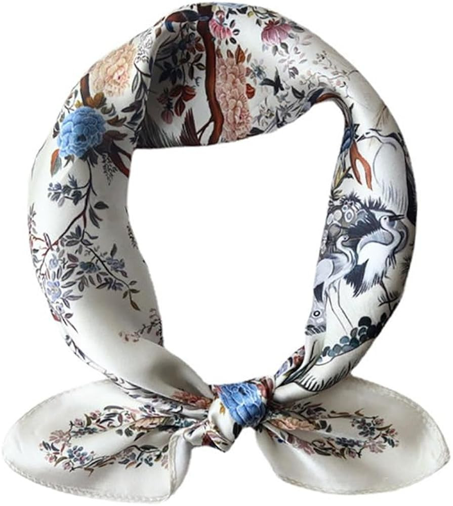 JERLA 100% Mulberry Silk Neck Scarf 21"x21" Small Square Scarfs for Women Gift Packed | Amazon (US)