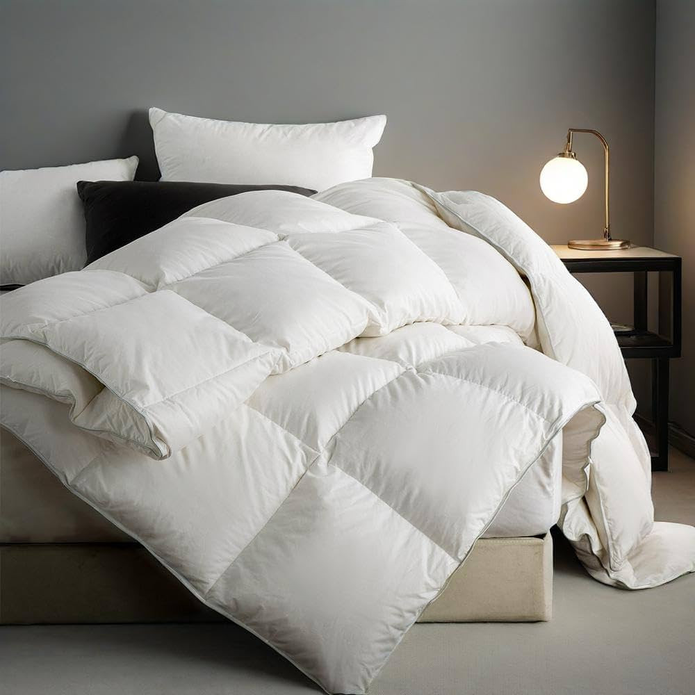 BPC Feathers Down Fiber Comforter Super King - Cloud Fluffy Duvet Insert for All Seasons, High Fi... | Amazon (US)