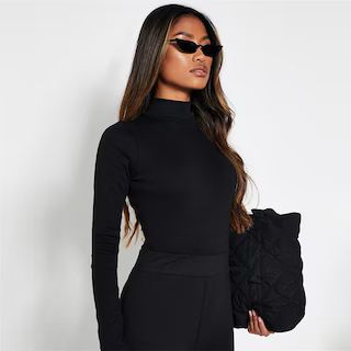 I Saw It First Cotton Rib Roll Neck Bodysuit | ISAWITFIRST UK