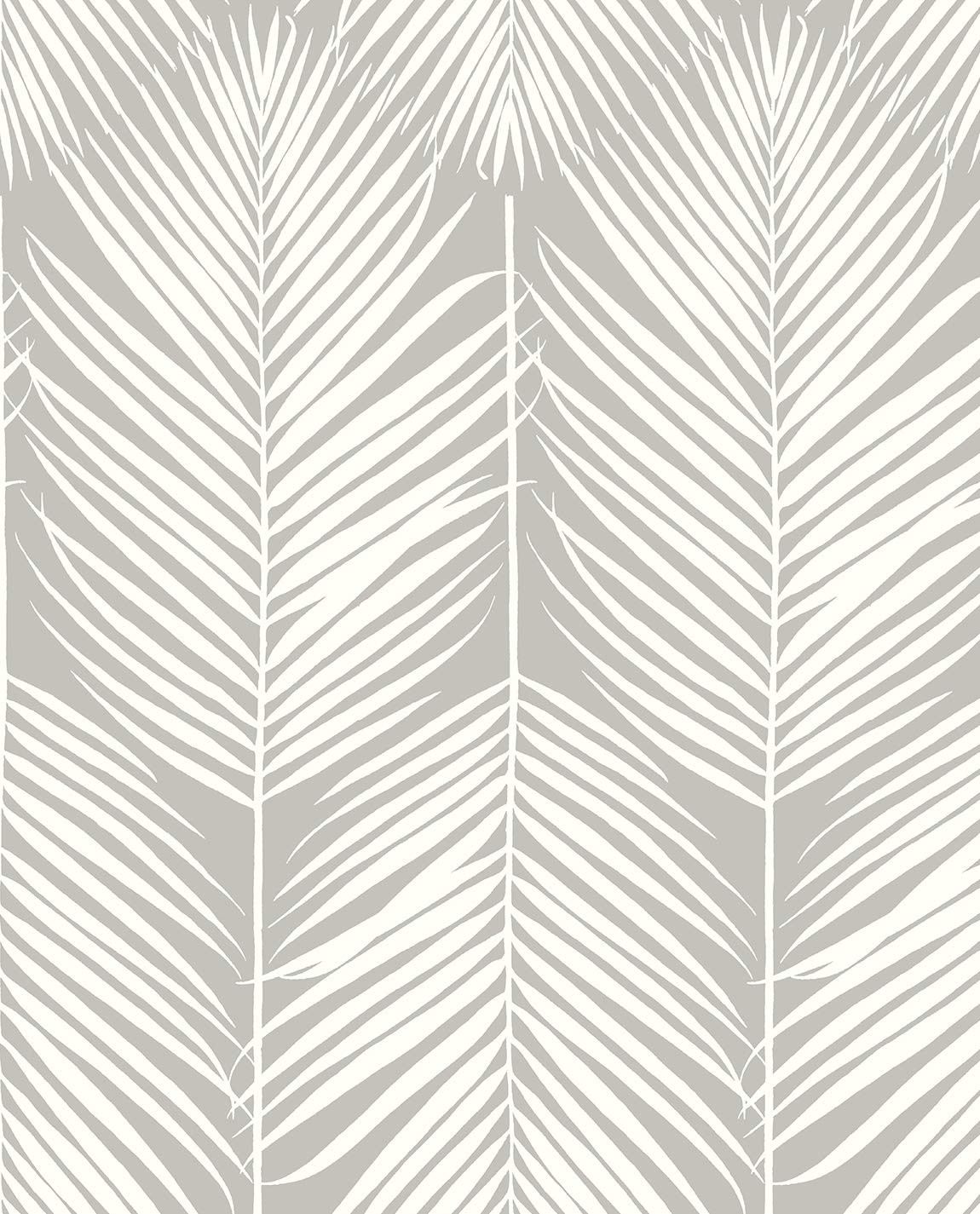 NextWall Palm Silhouette Coastal Peel and Stick Wallpaper (Harbor Grey) | Amazon (US)