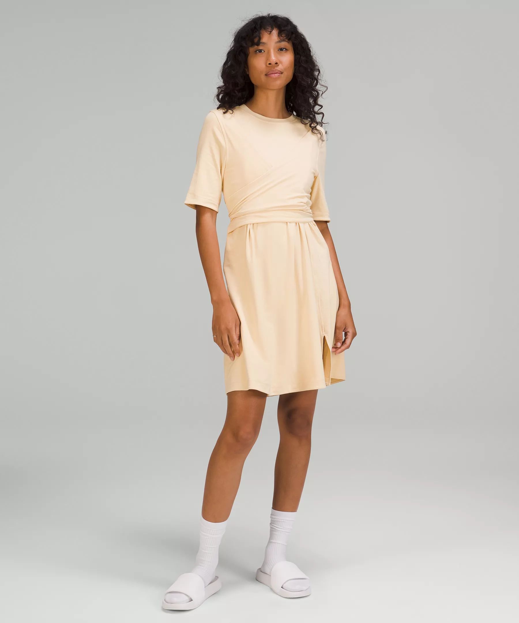 Cotton Wrap-Front T-Shirt Dress | Lululemon (US)