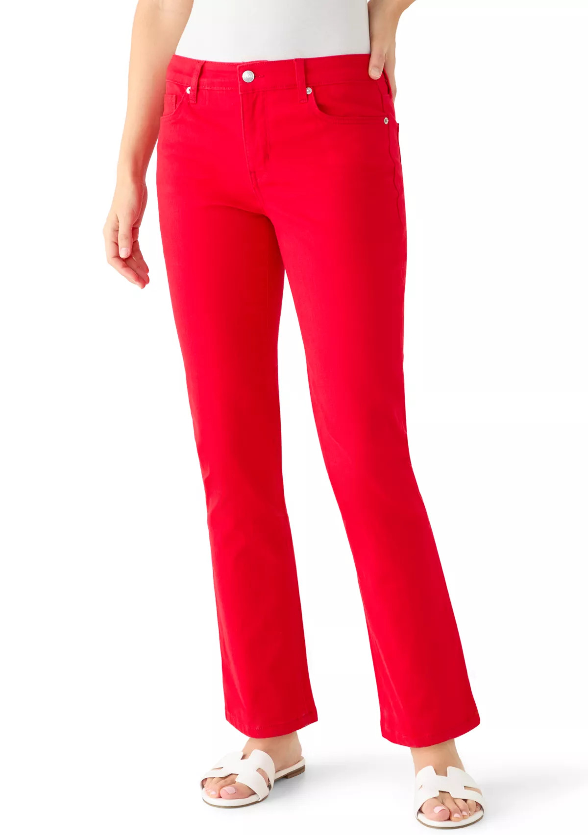 Women's Mid Rise Straight Leg Jeans | Belk