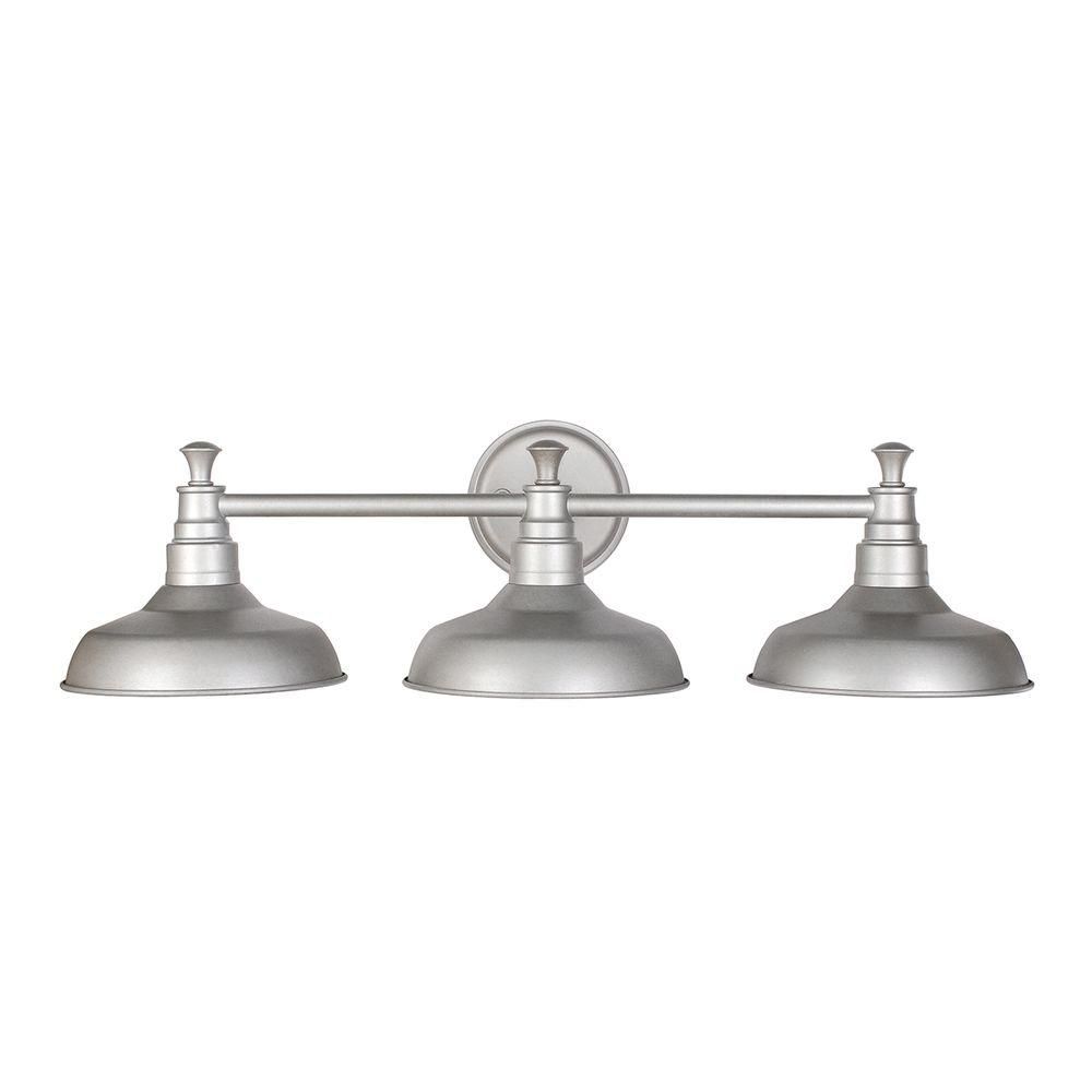 Design House Kimball 3-Light Galvanized Steel Indoor Vanity Light 520312 - The Home Depot | The Home Depot