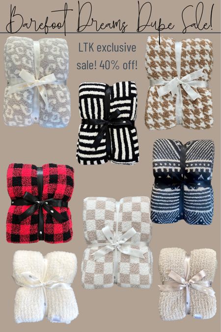 Ltk sale!
40% off with code BFCM40
Barefoot dreams dupe blankets
Buttery soft blankets
Gift idea
Gift guide 

#LTKGiftGuide #LTKSeasonal #LTKHoliday