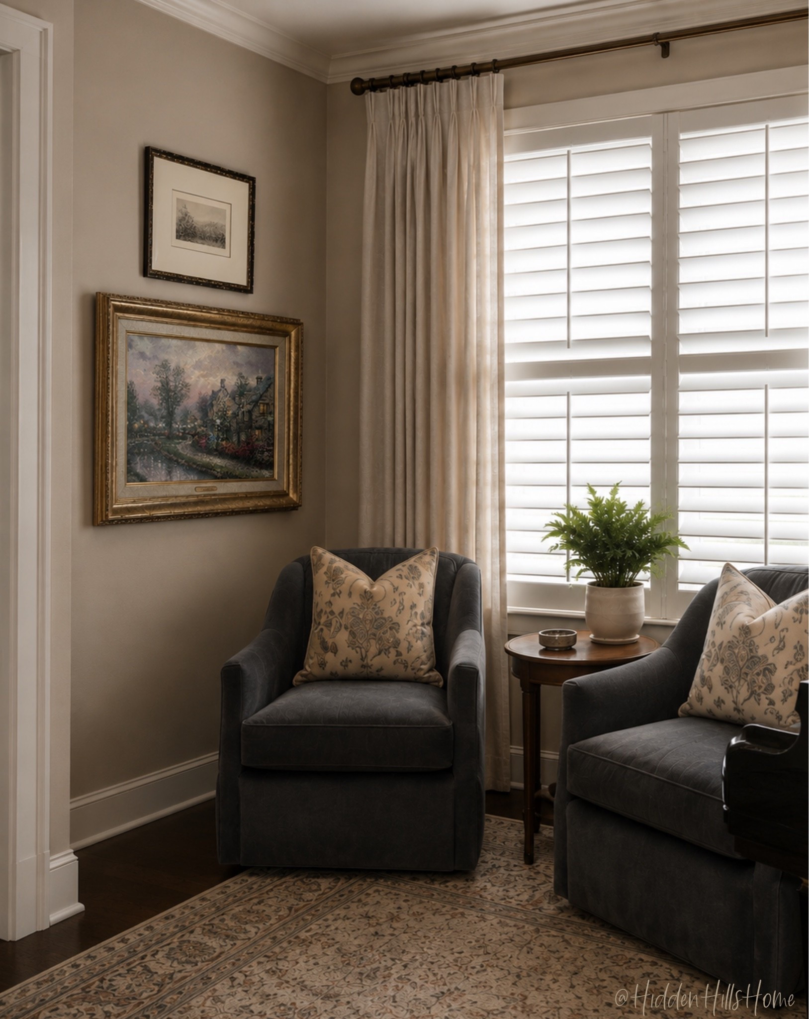 Cozy reading corner! Home decor ideas, piano room seating, living room seating, home design, swivel chairs, neutral rug, Amazon curtains

#LTKHome #LTKSaleAlert #LTKSeasonal