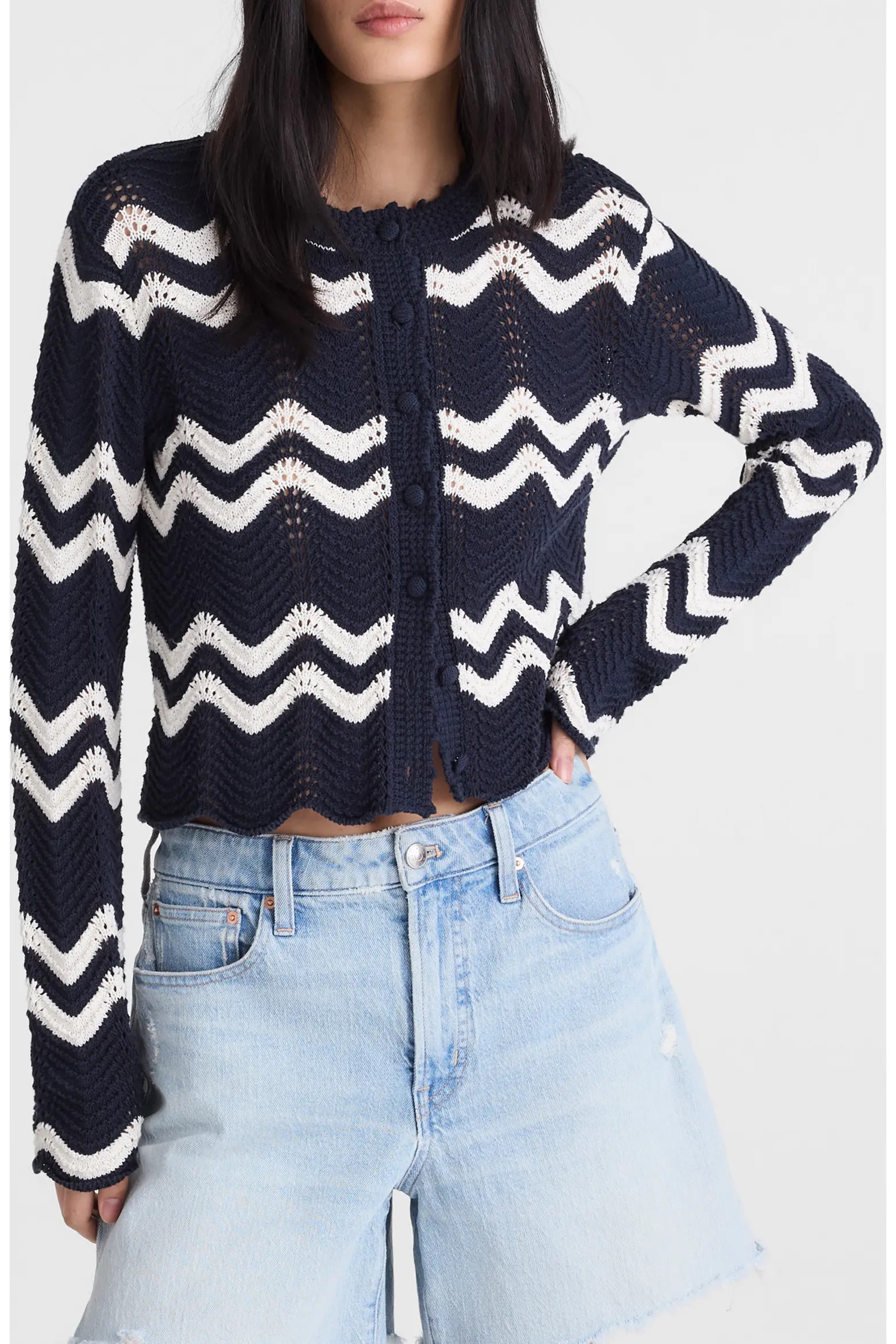 Kassa Wavy-Knit Cardigan (Women) | Nordstrom | Nordstrom