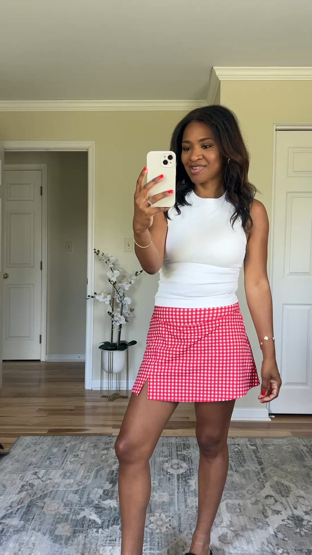 Skort is size small. Top is a size medium. Shoes are true to size.

#LTKgrwm #LTKootd #LTKOver40