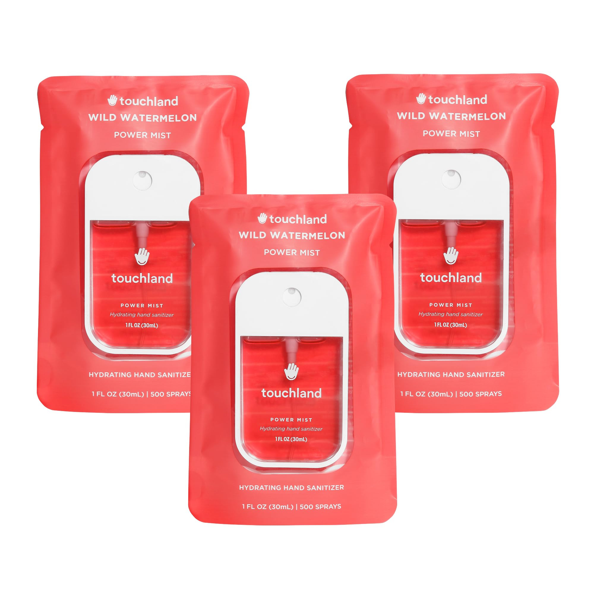 Touchland Hydrating Hand Sanitizer Spray – Wild Watermelon Trio Set – 3 x 1 FL OZ Travel Size... | Amazon (US)