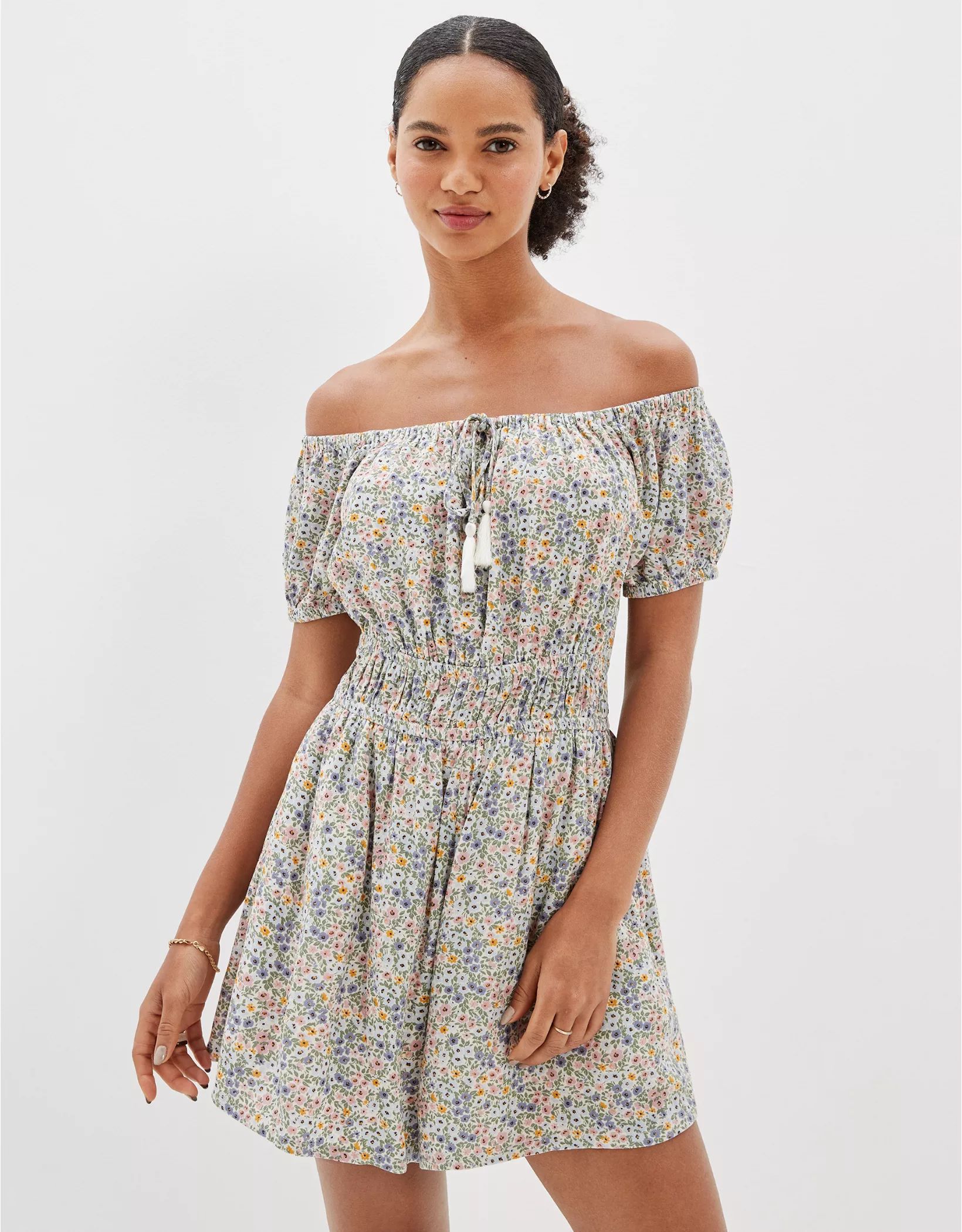 AE Puff Sleeve Romper | American Eagle Outfitters (US & CA)
