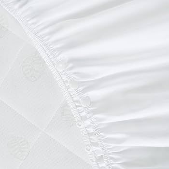 Crib Bed Skirt 28” x 52” with 14” Drop Pleated Dust Ruffle for Baby Boys Girls Elastic Adju... | Amazon (US)