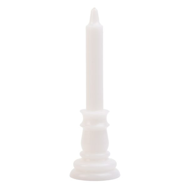 Providence Cream Unscented Taper Candle, 6" | At Home