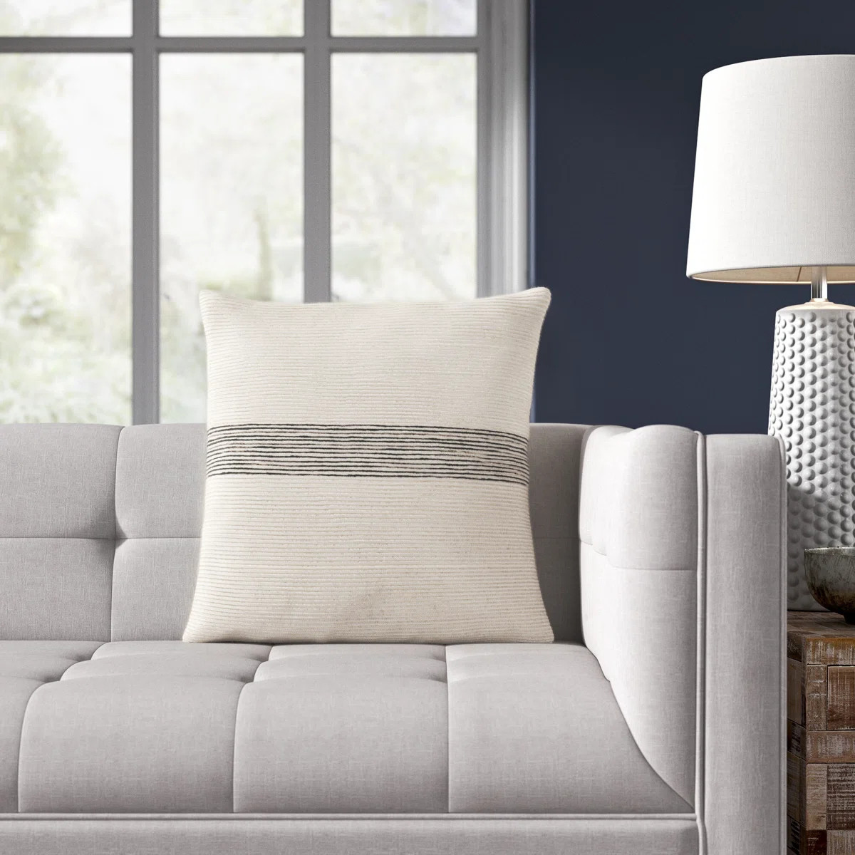 Cason Striped Cotton Blend Throw Pillow | Wayfair North America