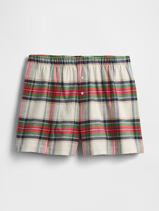 Logo Flannel Boxer Shorts | Gap (CA)