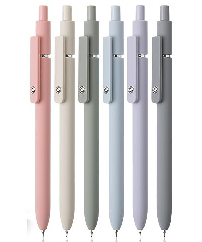 Mr. Pen - Retractable Fine Point Gel Pens, 6 Pack, Morandi Barrels, Fast Dry Ink, Cute Aesthetic Pens for Journaling | Amazon (US)