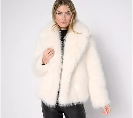 Donna Salyers Fabulous Furs Sofia Swish Faux Fur Coat - QVC.com | QVC