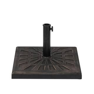 This item: 42 lbs. All-Weather SquareOutdoor Resin Patio Umbrella Base in Bronze | The Home Depot