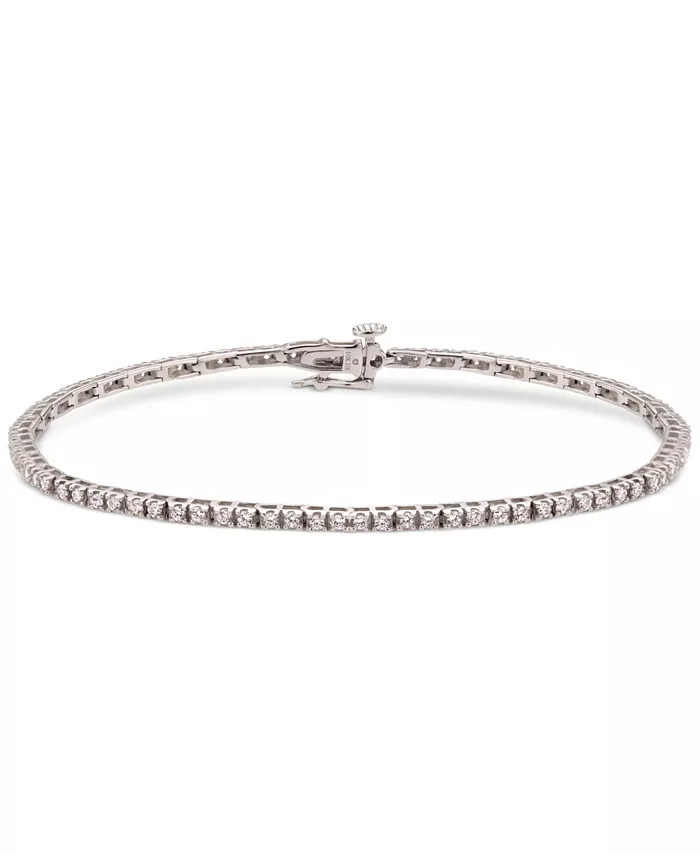 Diamond Tennis Bracelet (1-1/2 ct. t.w.) in 10k White Gold | Macys (US)