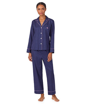 Women's Long-Sleeve Top and Pajama Pants, 2-Piece Set | Macy's