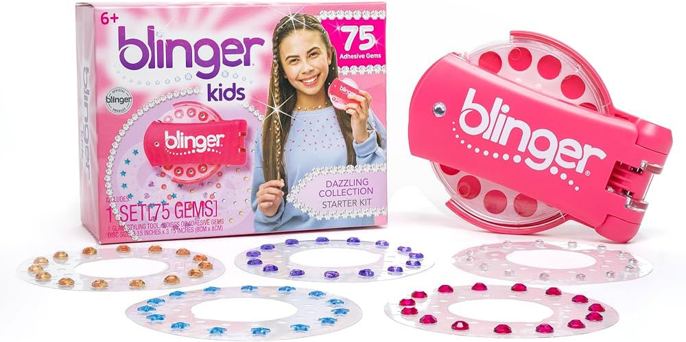 Blinger Dazzling Collection - Comes with Glam Styling Tool & 75 Gems - Load, Click, Bling! Hair, ... | Amazon (US)