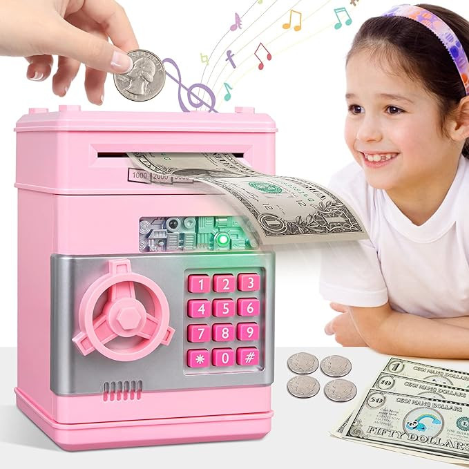 Kids Piggy Bank for Girls - Toys for 5 6 7 8 9 10 Year Old Girl Birthday Gifts - Electronic Piggy... | Amazon (US)