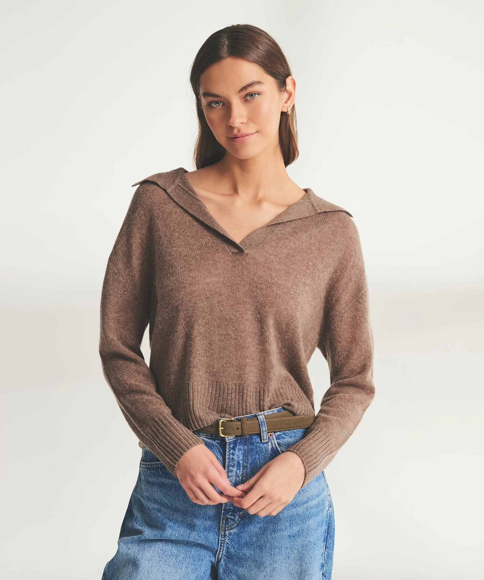 Featherweight Cashmere Polo Sweater | NAADAM