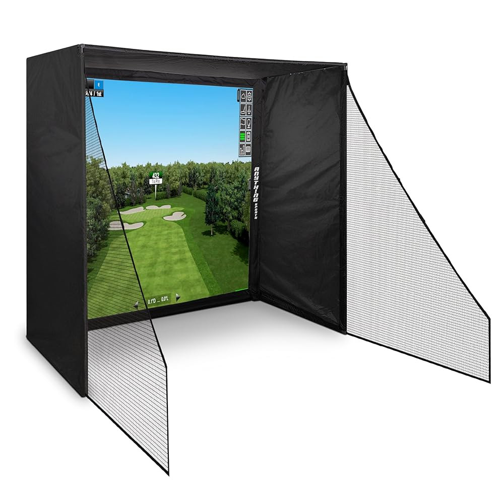 Golf Simulator Cage with Impact Netting and All Poles | Amazon (US)
