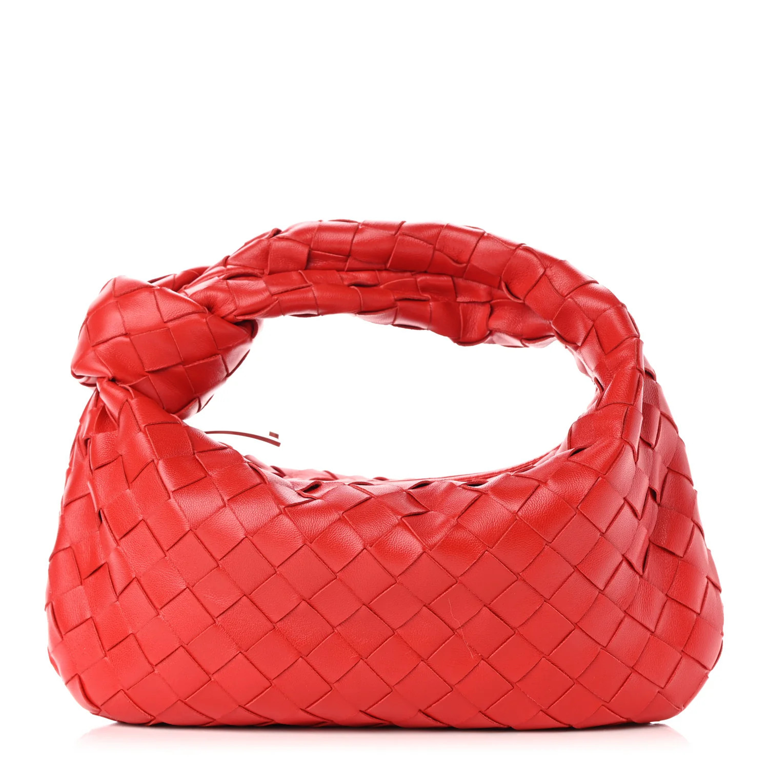 BOTTEGA VENETA Nappa Intrecciato Mini Jodie Red | FASHIONPHILE (US)