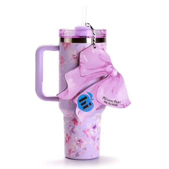 Hi Peach Layne 40oz Purple Beauty Insulated Tumbler with Nail File | Walmart (US)