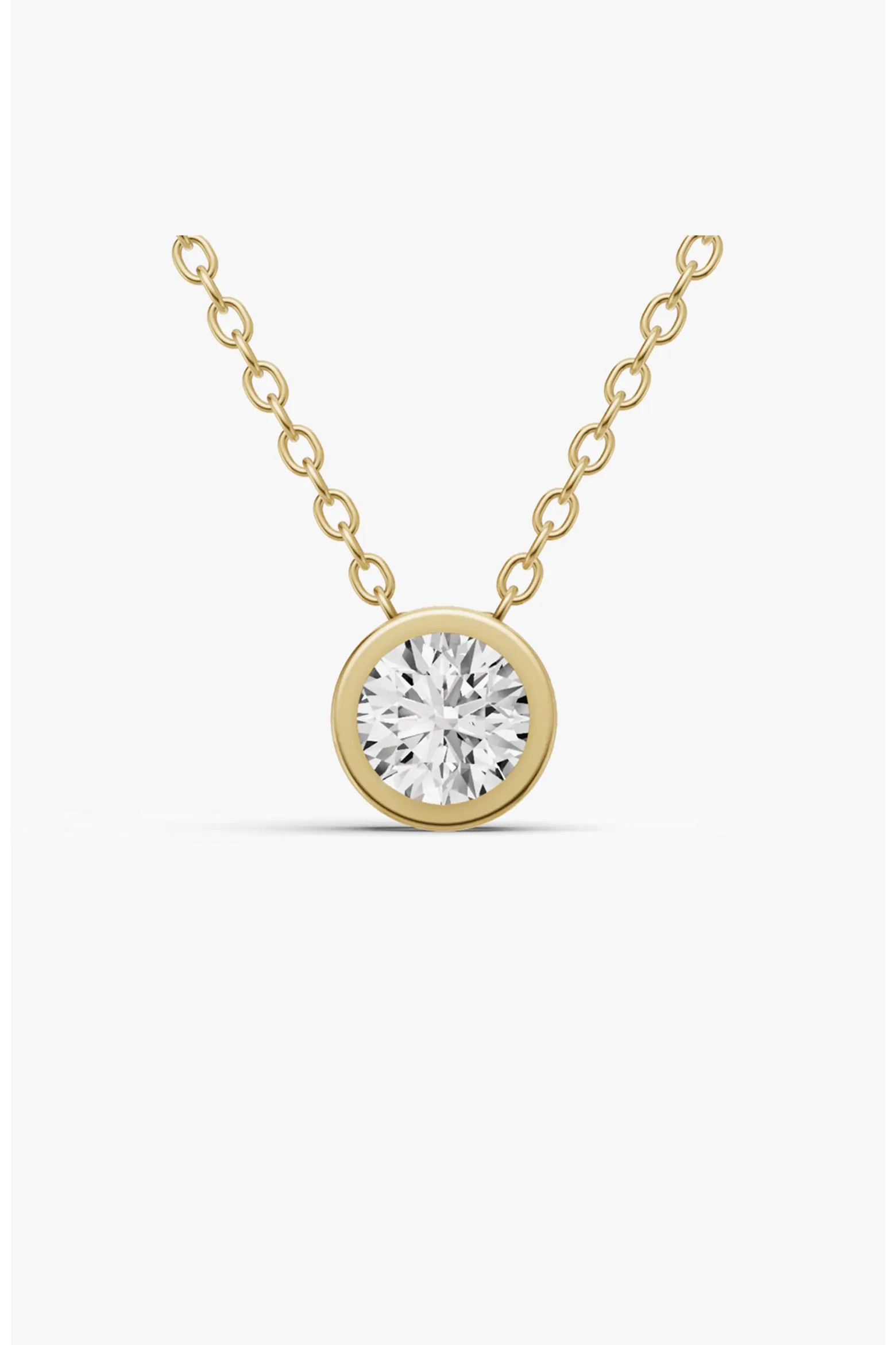 14K Gold 1 ct Round Bezel Pass-Thru Pendant (Women) | Nordstrom | Nordstrom
